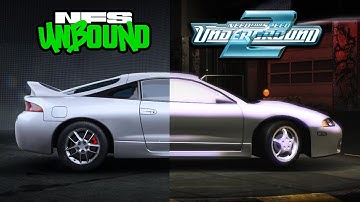 NFS Unbound vs. NFS Underground 2 - Mitsubishi Eclipse GSX Graphic and Sound Comparison