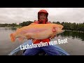 Vom Boot auf Lachsforellen BIG TROUT FISHING Trout Area Almsee