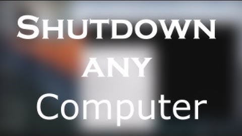 How to Shutdown another Computer using CMD