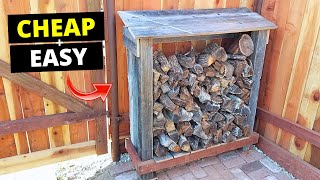 CHEAP & Easy DIY Firewood Rack Build