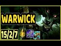 WARWICK VS KAYN - 15/2/7 KDA JUNGLE GAMEPLAY