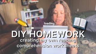 DIY reading comp worksheets | homeschool preparation for a struggling reader 