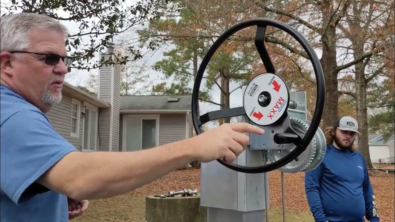 Boat Lift Warehouse PWC Lift Manual Winch Installation YouTube