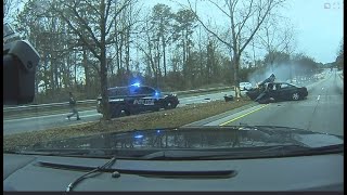 Video shows moments after Forest Park triple shooting suspect crashed after chase