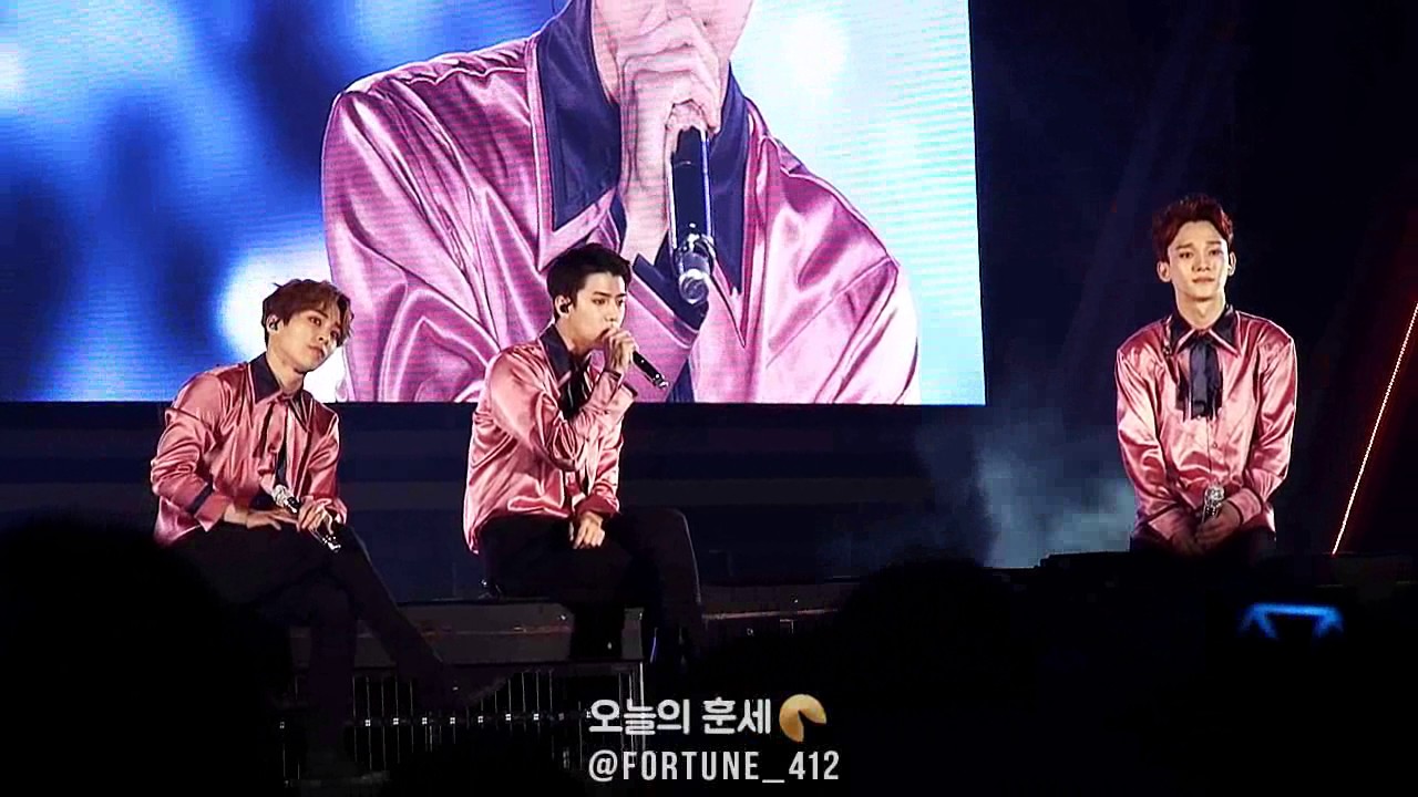 170527 EXO'rDIUMDOT CONCERT SING FOR YOU SEHUN XIUMIN CHEN @ 엑소디움닷 앵콜콘서트 씽포유~ (마지막에 민석이 제스처 귀여워요ㅠ)