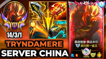 Top 1 Tryndamere Wild Rift China - Build Runes Season 19 - Gameplay Nightbringer Tryndamere