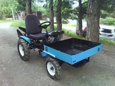 homemada Mini traqtor..პატარა ტრაქტორი: მიწის დამუშავება.