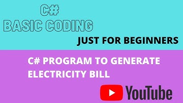 C# | HOW TO GENERATE ELECTRICITY BILL IN C#