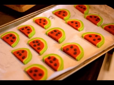 Watermelon cookies recipe| Easy Watermelon cookies recipe