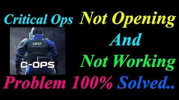 How to Fix Critical Ops App  Not Opening  / Loading / Not Working Problem in Android Phone