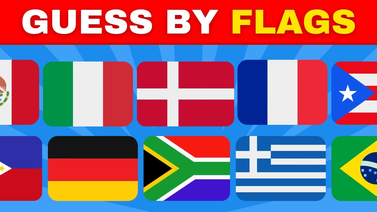 Guess The Country By The Flag Quiz 🌍 🚩 | Can You Guess All The Flags ...