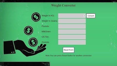 How to make Weight Converter in JavaScript , HTML and CSS