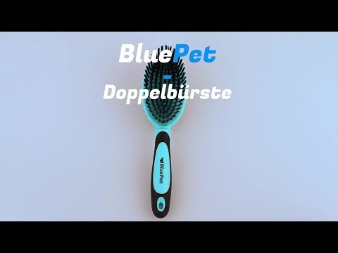 Doppelbürste von BluePet für glänzendes Fell von Hunden Katzen - die Fellpflege