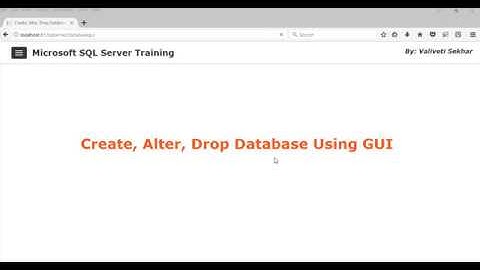 How To Create Database in SQL Server 2017 Management Studio