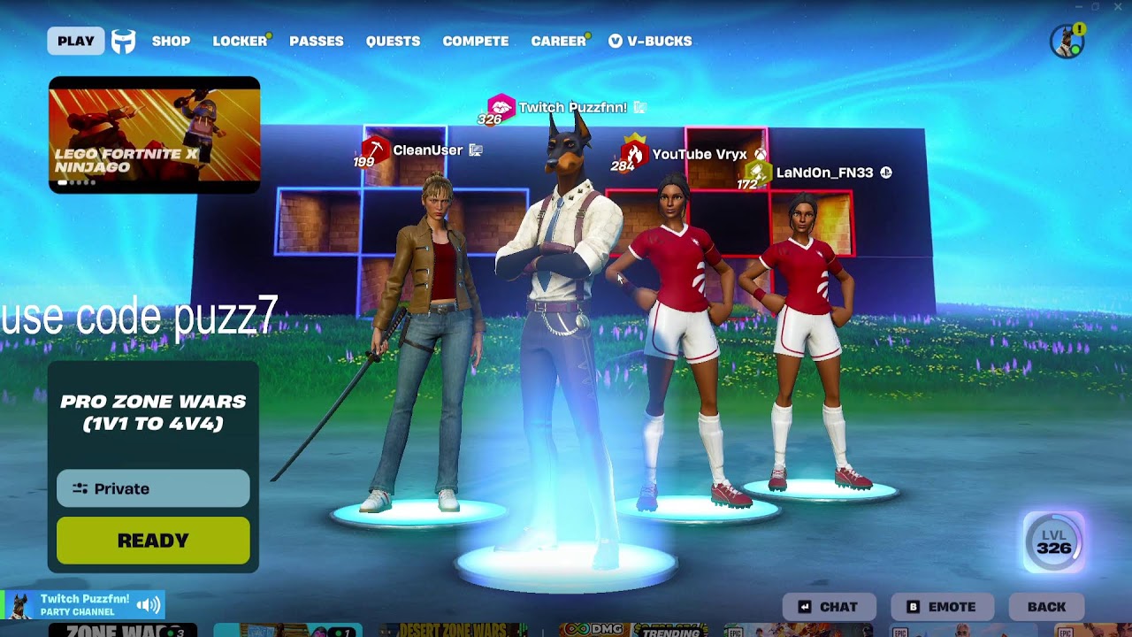 hosting customs/solo/trio/ranked/squads/reload/br