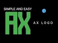 A SIMPLE AND EASY LETTER LOGOS IN PIXELLAB EASILY | AX LOGO DESIGN #viral #logo #trend @FaizyNhidz