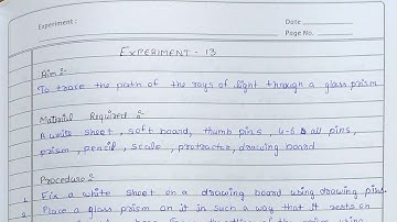 To trace the path of the ray of light through a glass prism