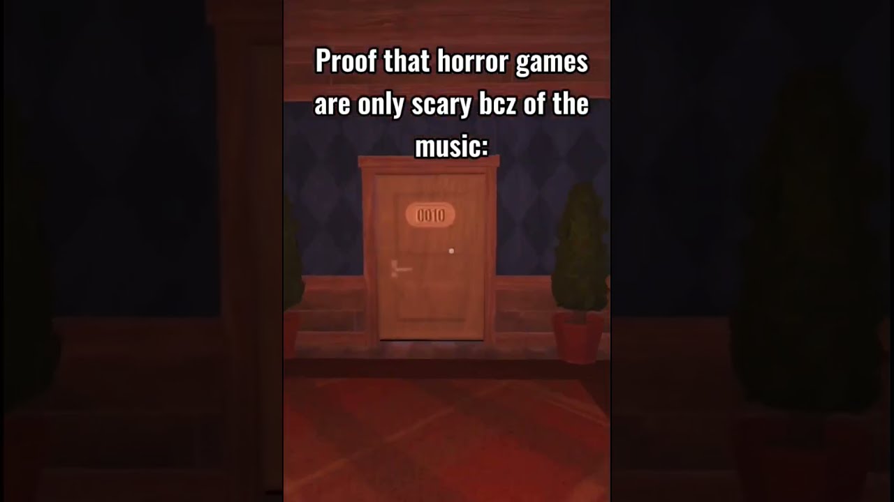 Proof That Horror Games Are Only Scary Bcz Of The Music Roblox Shorts Robloxdoors
