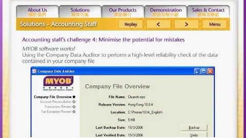 MYOB minimises the potential mistakes