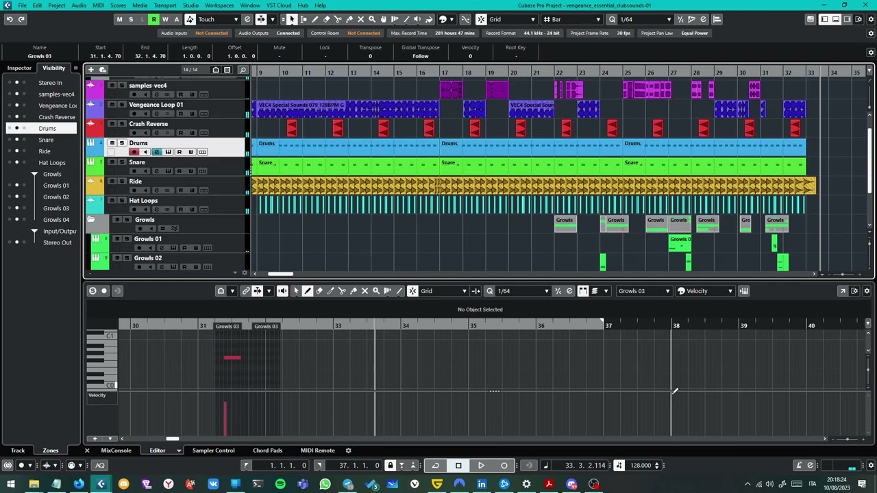 Vengeance samples + own Serum presets + Cubase 12 Pro