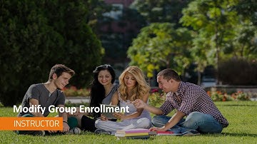 Groups - Modify Group Enrollment - Instructor