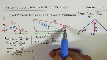 Right Trigonometric Ratios Triangle Word Problems