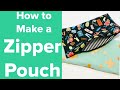How to Make an Easy Zipper Pouch - DIY Pencil Pouch - How to Sew