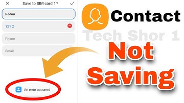 Contact Not Saving An Error Occured Problem Solve  An Error Occured While Saving Contact Problem