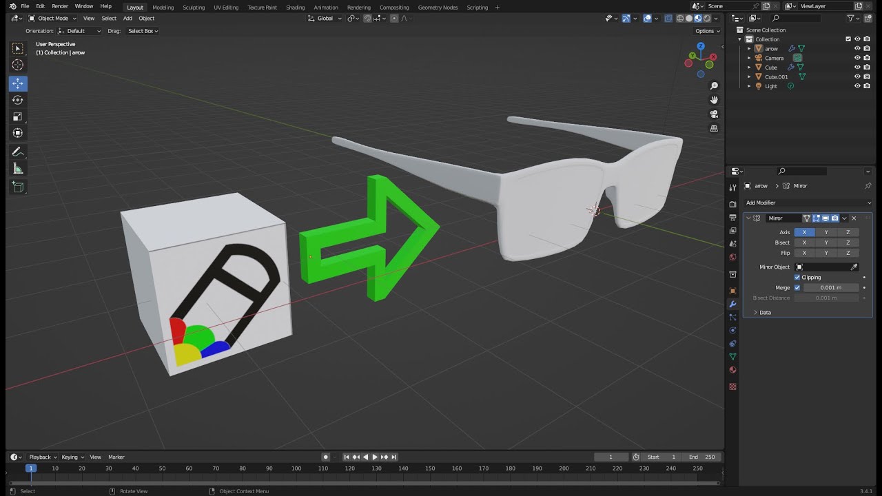 Blender Animate 3d : Model EP-01.a : Glasses : แว่นตา - YouTube