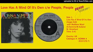 Donna Summer- Love Has A Mind Of It&#39;s Own (Single Edit) - with Matthew Ward