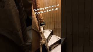 Climbing the stairs of San Pietro…. #italy #roma #rome #vatican #sanpietro