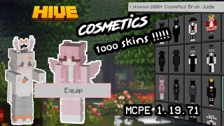 MCPE COSMETICS CAPES 1000  SKINS (works on hive) (mcpe 1.19.71) (Bruhjude)