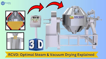 Rotary Cone Vacuum Dryer (RCVD) 3D Animation: Efficient Steam & Vacuum Drying in Industries