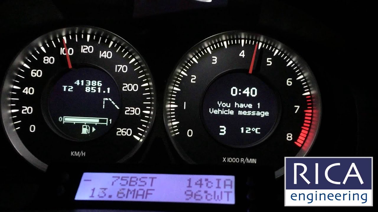 Volvo S80(P3) T5 2.0 with RICA Stage2(291P)+SRT DP + SRT exhaust 100-200 test by RICA Asia