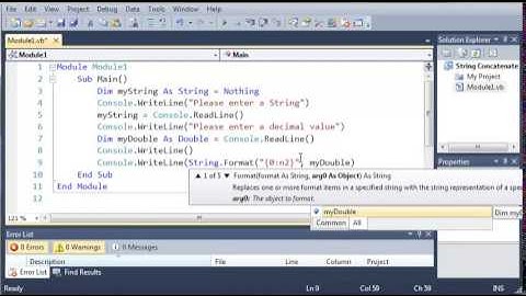 Visual Basic Tutorial   21   Formatting Strings