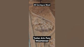 3D Carving on wood #tusharartspune #wood #3d #3dcarving #3dart #carving #engraving #architecture