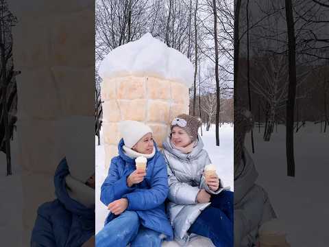 Битва снеговиков чистаялиния юмор зима снеговик мороженое