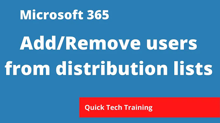 Exchange Online - Add and remove users from distribution lists on Exchange Online (Microsoft 365)