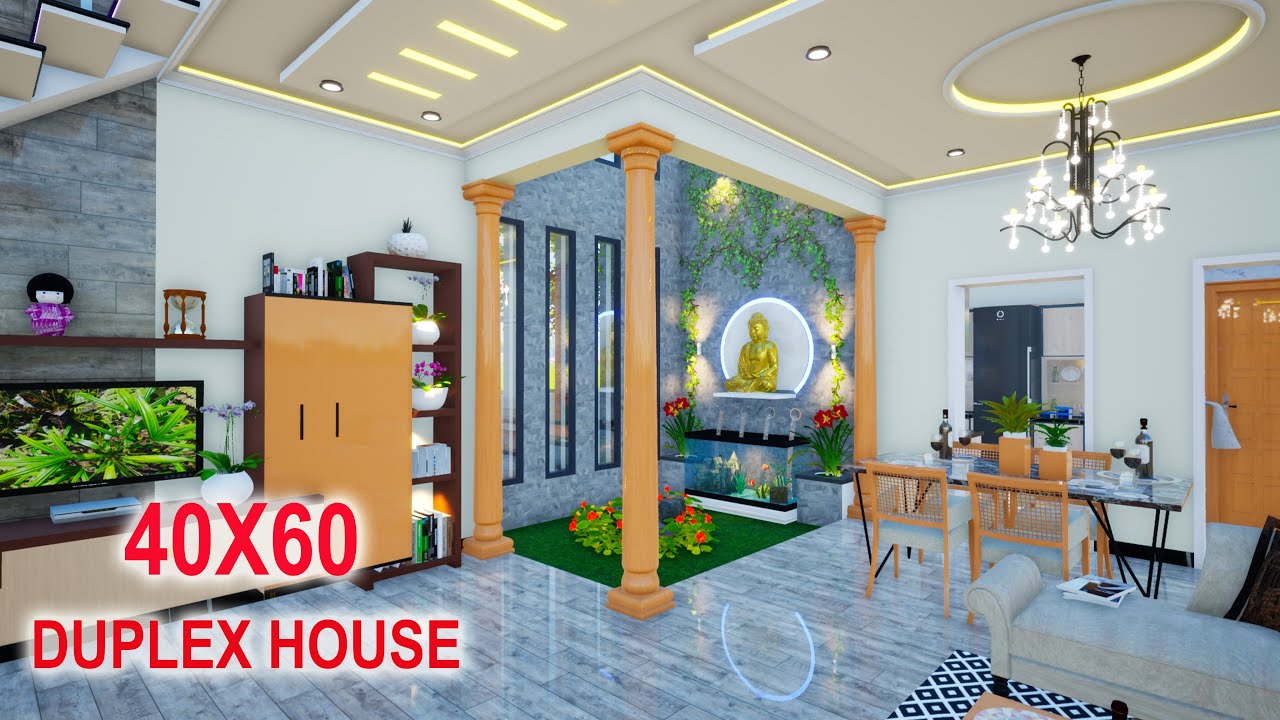 5 bedroom duplex house design - 40*60 bungalow house plan with pooja ...