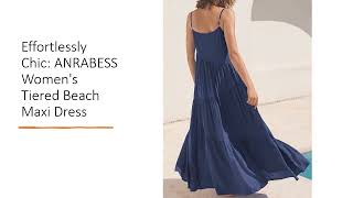 Effortlessly Chic: ANRABESS Women's Tiered Beach Maxi Dress