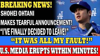 Shohei Ohtani’s Tearful Announcement: “I’ve Decided to Leave!” U.S. Media in Shock!