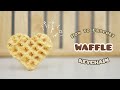 Crochet Waffle Keychain Crochet Cookie Biscuit Amigurumi Tutorial SpringDay DIY 
