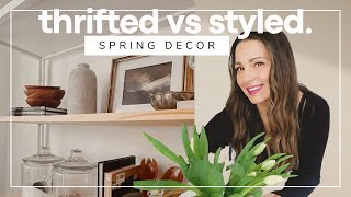 THRIFTED VS STYLED SPRING DECORATE WITH ME | Thrift haul and styling home decor on a budget.