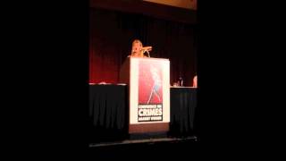 Monika Kørra Speaking at the Conference On Crimes Against Women In Dallas