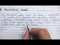 Hierarchical model and Object oriented model of Data model || Part - 2