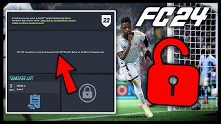 Your account has been blocked from using the Transfer Market - FC 24