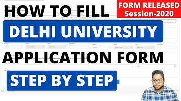 How to fill Delhi university application form online DU JAT step by step process