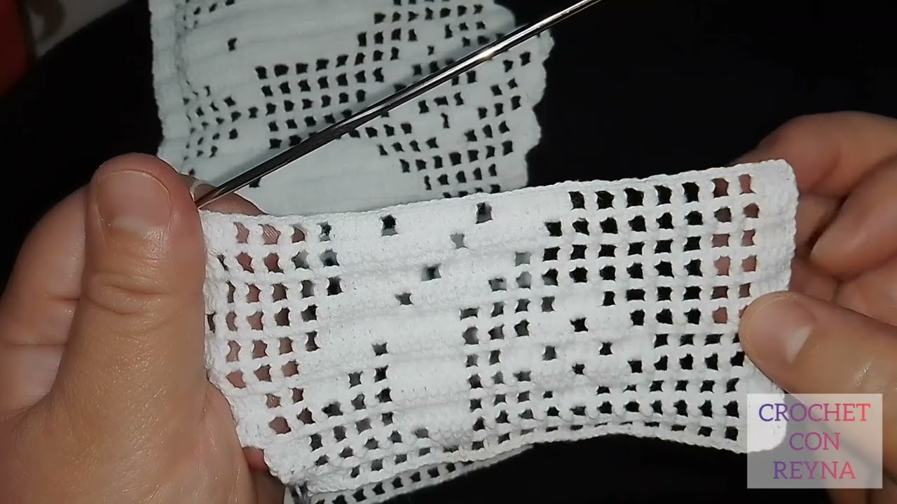 Puntilla en crochet para manteles y servilletas parte 2