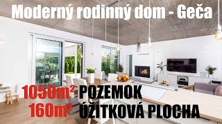 NA PREDAJ MODERNÝ RODINNÝ DOM V GEČI - POZEMOK SO ZAVLAŽOVANÍM A BIOKLIMATICKOU PERGOLOU