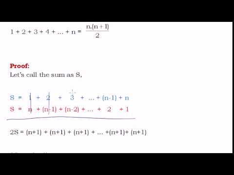 Sum of n Consecutive Integers Sum Formula Proof - YouTube